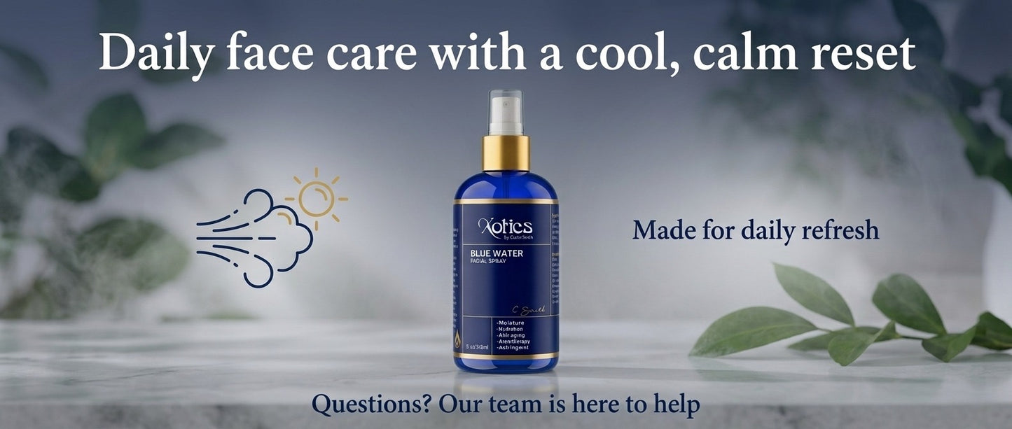 Xotics Blue Water Facial Spray – Ultimate Skincare Spray for Men & Women