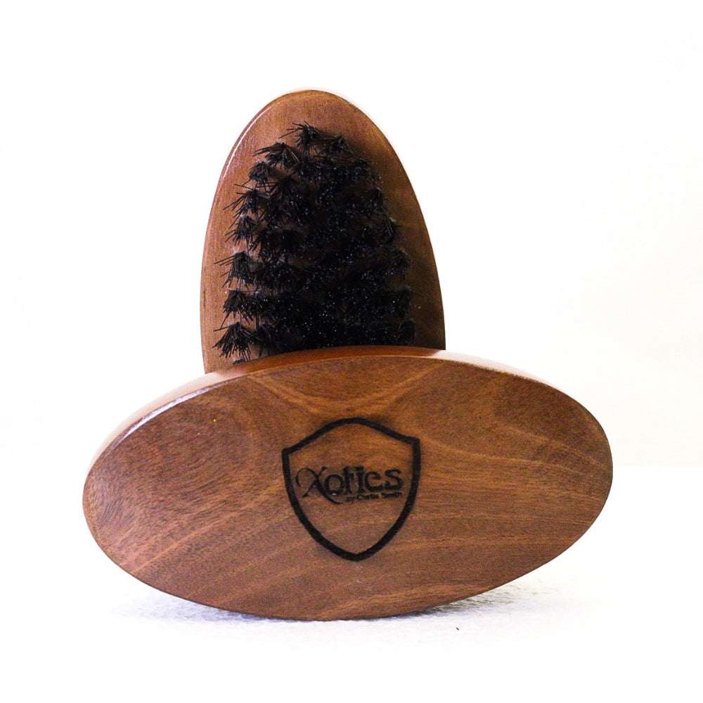 Hair & Beard Brush – Premium Wooden Beard & Hair Brush with Boar Bristles for Detangling & Grooming