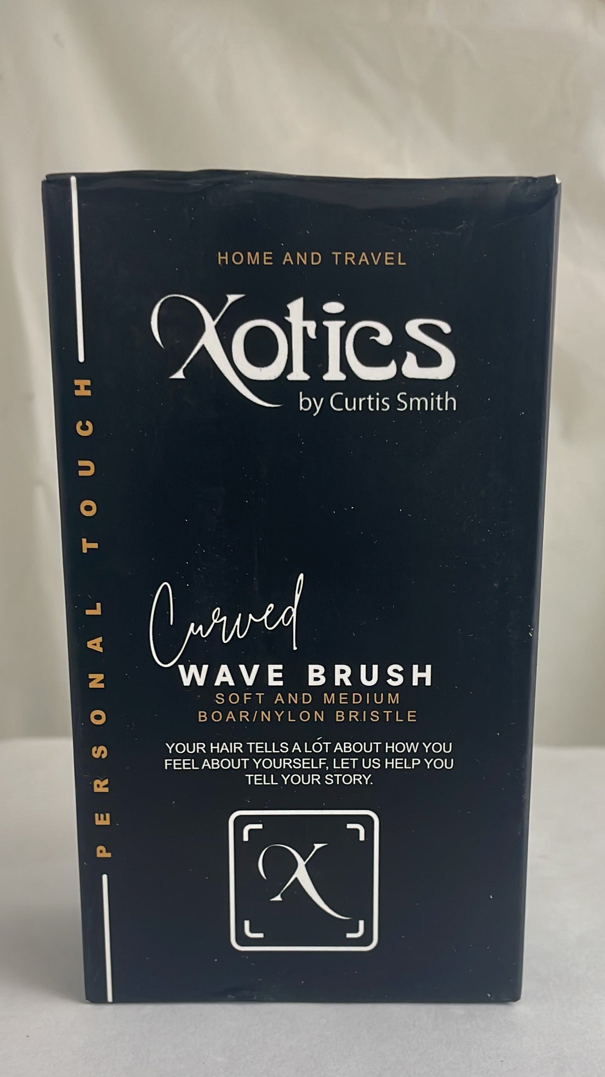 Hair & Beard Brush – Premium Wooden curved wave Brush with Boar and Nylon multi textured Bristles for Detangling & Grooming