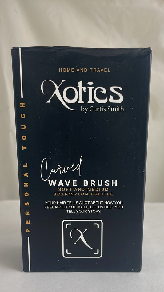 Hair & Beard Brush – Premium Wooden curved wave Brush with Boar and Nylon multi textured Bristles for Detangling & Grooming