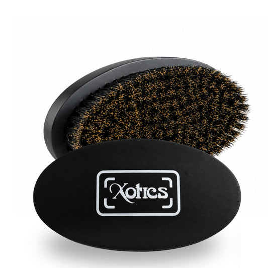 Curved Hair & Beard Brush – Premium Wooden wave Brush with Boar and Nylon multi textured Bristles for Detangling & Grooming